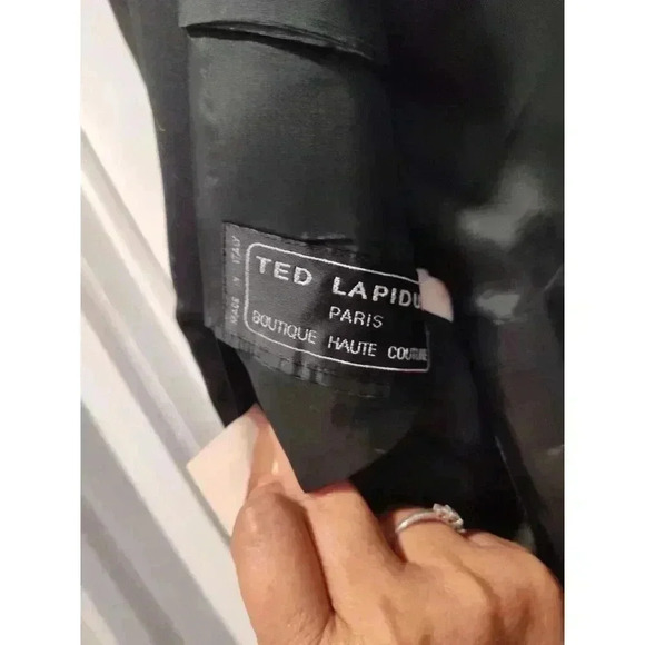 Ted Lapidus Italian Tuxedo Style Jacket Blazer Mens 38R Black 100% Wool Pristine - Picture 5 of 10